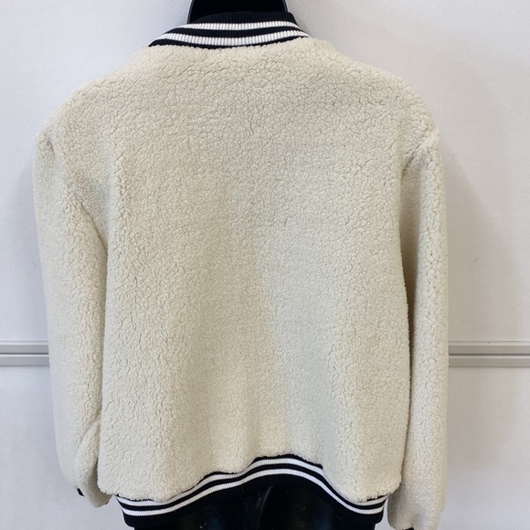 NWOT Fleece Varsity Style Zip Jacket - Picture 2 of 3